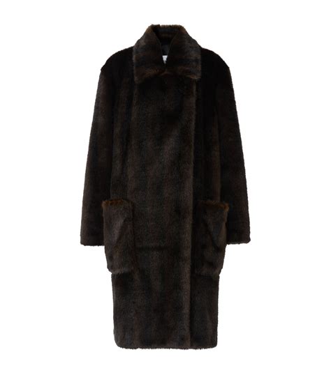 burberry faux fur car coat|Burberry trench coats women's.